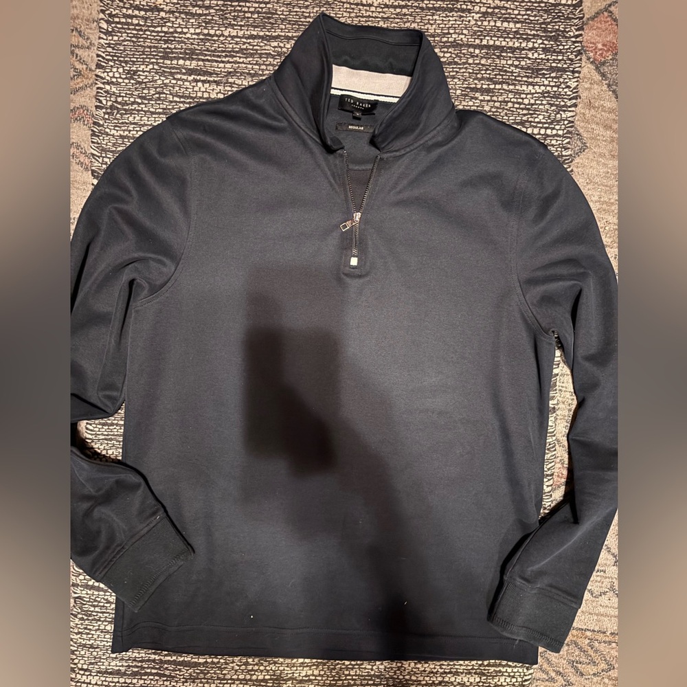 Ted Baker London Men's Navy Half-Zip Up Sweater